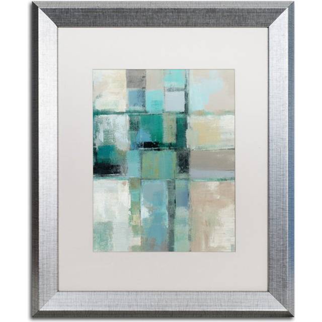 Island Hues Crop II by Silvia Vassileva  White Matte  Silver Frame 16x20-Inch