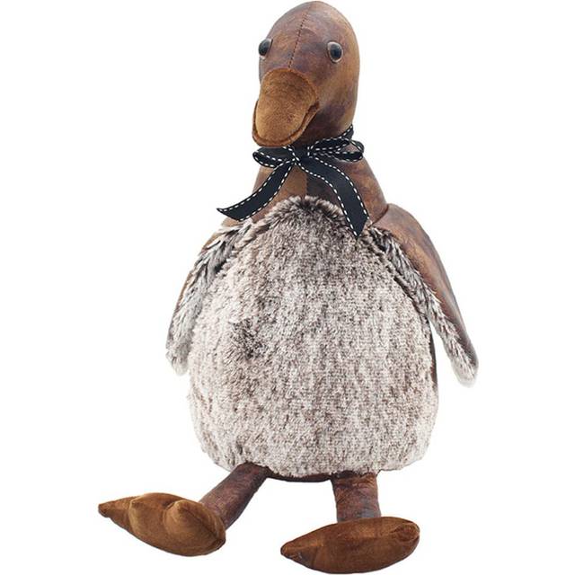 LP47178 Faux Leather Duck Design Doorstop | Brown Door Stop