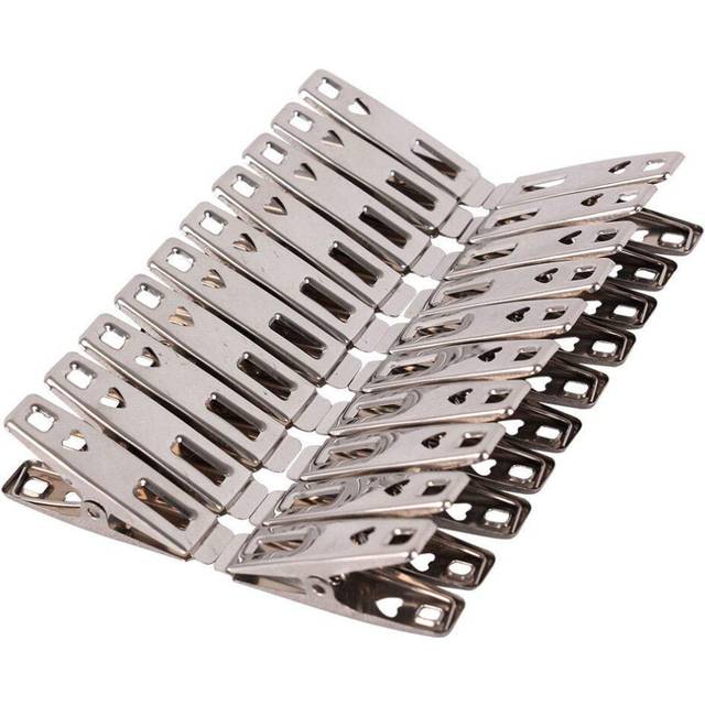 FOMMEN Towel Clips 40 Pack Metal Clothes Pins Stainless Steel Clothespin Clips for Drying Socks Hanging Clips Heavy Duty Clothes Pin Metal Clips for C