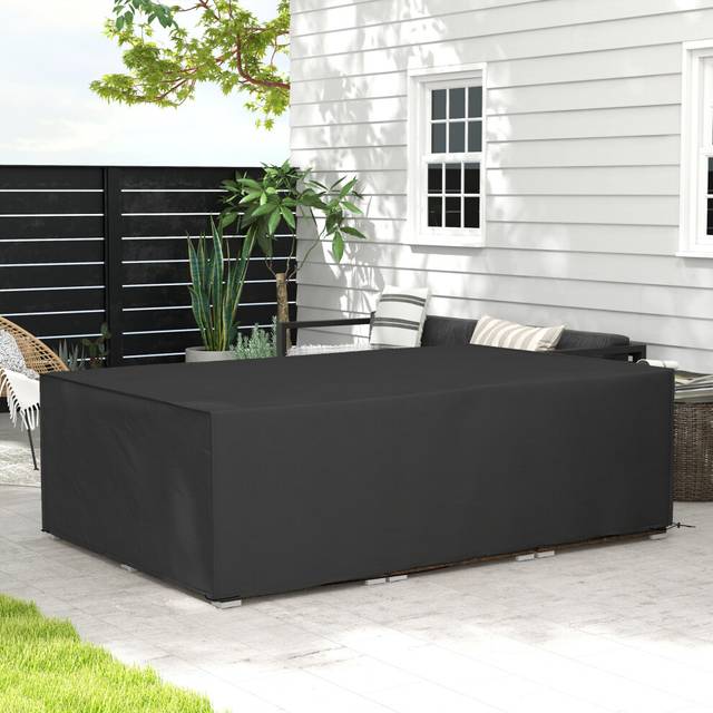 Outsunny Black Waterproof Outdoor Furniture Cover 67 x 155 x 222cm