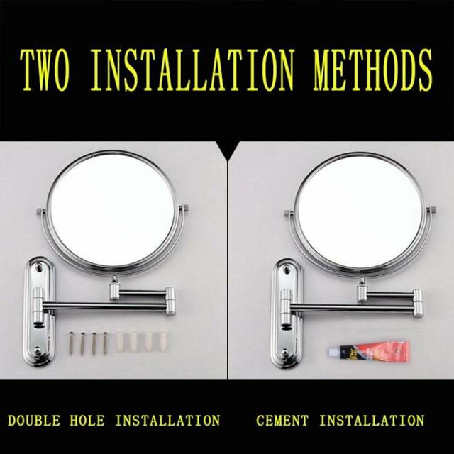 Bathroom Shaving Mirror Rotating Mirror Bathroom Makeup Mirror
