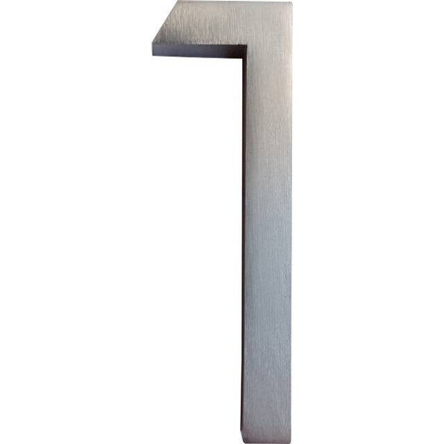 12cm Satin Nickel Floating Modern House Numbe Door Home Address Numbers for House Digital Outdoor Sign Plates 5 In. #0-9