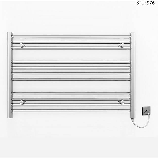(900 x 600mm (BTU: 976)) Chrome Electric Bathroom Towel Rail Radiator