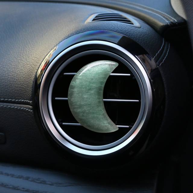 (StyleB) Car Aromatherapy Air Vent Clip Decorative Moon Stone Crescent Stone Outlet Clip