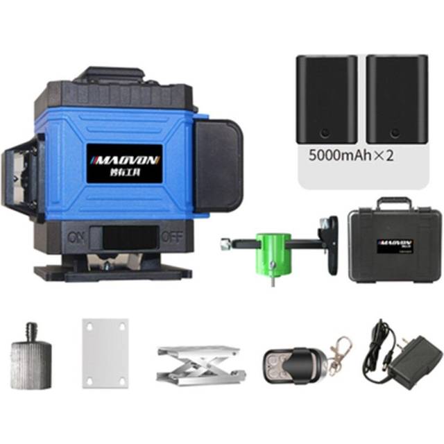 (EU Plug) 3D 360 12 Lines Green Laser Level Auto Self Leveling Horizontal Vertical