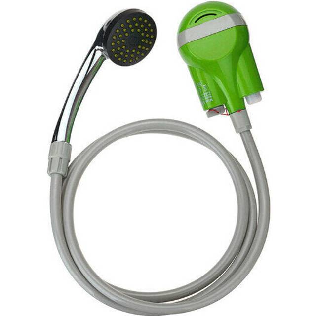 (Green) Portable Shower Water Pump USB Rechargeable Nozzle Handheld Water Spary Shower Faucet Camping Caravan Travel Outdoor Kit