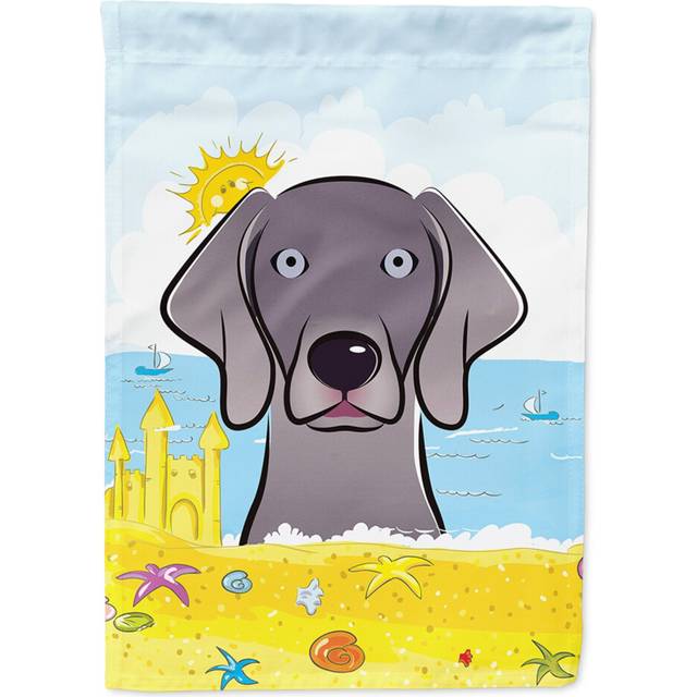 Caroline's Treasures BB2099CHF Weimaraner Summer Beach Flag Canvas House  Large  Multicolor