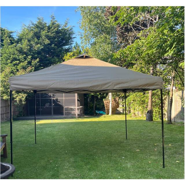 Pop Up Gazebo 3Mx3M, Pop Up Tent, Fully Waterproof, All Weather Gazebo ideal for Outdoor Party Camping (Khaki)