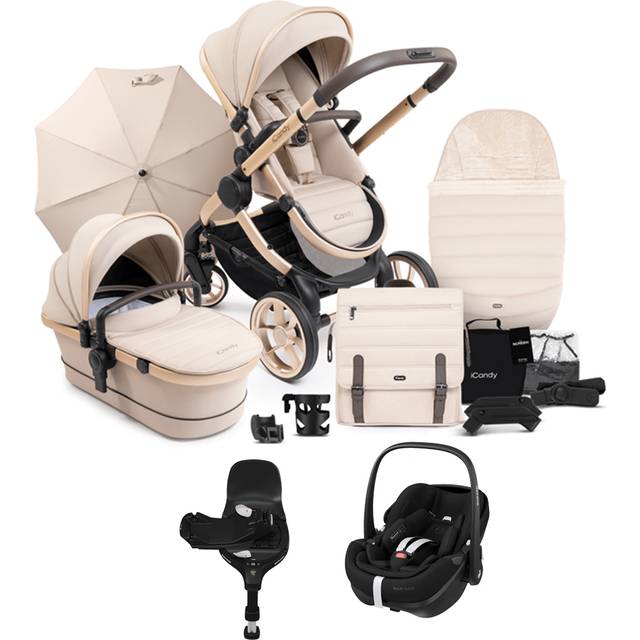 iCandy Peach 7 Complete 3 In 1 Pushchair Bundle - Biscotti
