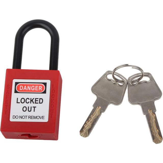 Safety Padlock Red Dense Nylon Durable High Hardness Widely Used Lockout Tagout Lock with Keys for