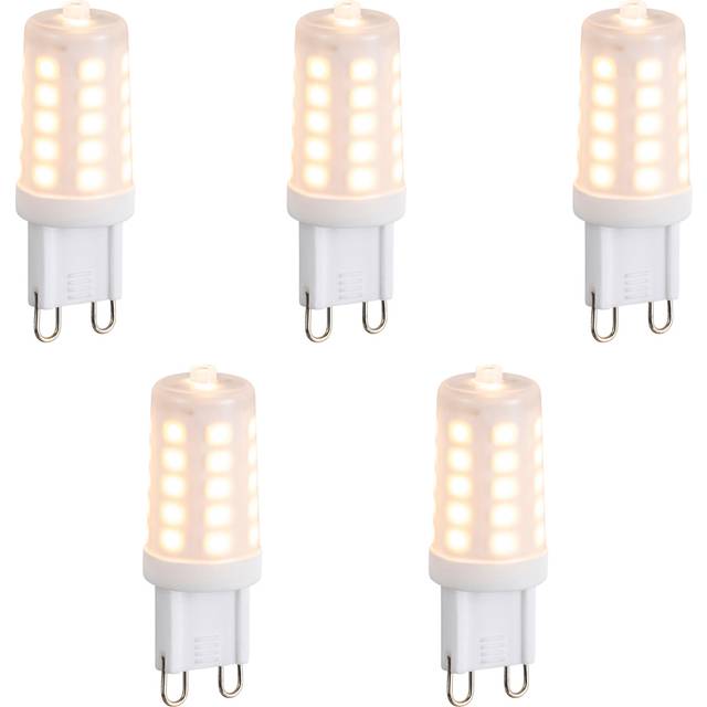 Set of 5 G9 Dimmable led Bulbs Opal 3W 250lm 2200K