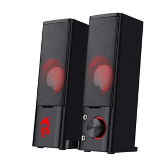 Redragon GS550 PC Gaming Speakers 2.0 Channel Desktop Computer Sound Bar  Quality Bass &amp; Decent Red
