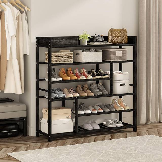 22 Pair Shoe Storage - Matte Black (22)