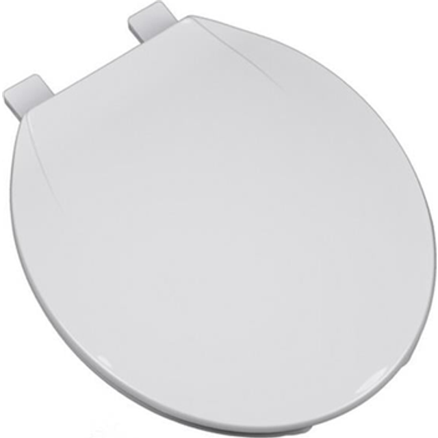 Deluxe Plastic Round Front Contemporary Design Toilet Seat, White