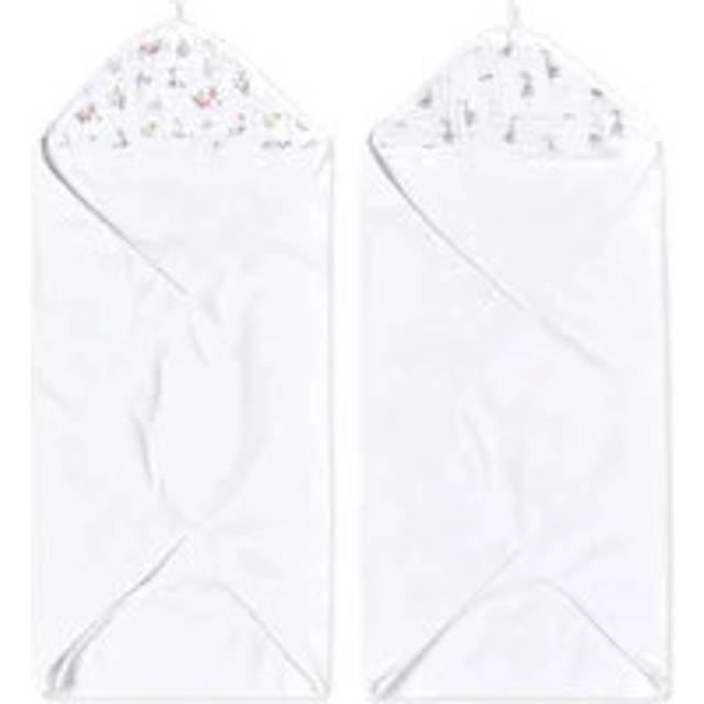 Aden + Anais aden + anais Pink Essentials Hooded Towel Country Floral 100% Cotton Muslins 2 Pack