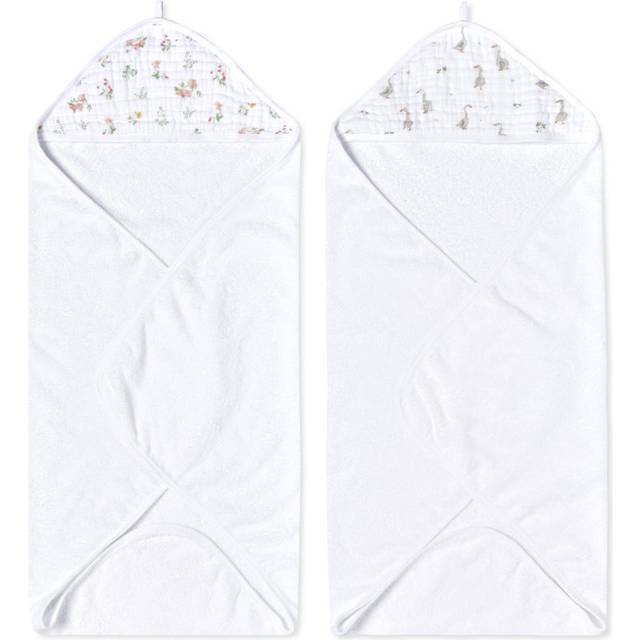 Aden + Anais Aden + Anais Essentials Dino Jungle Huva 100% Cotton Handdukar 2 Pack