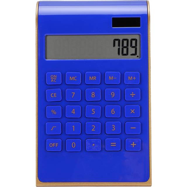Portable 10 Digits Calculator Ultra Thin Solar Power Calculator for Home Office Business LCD blue
