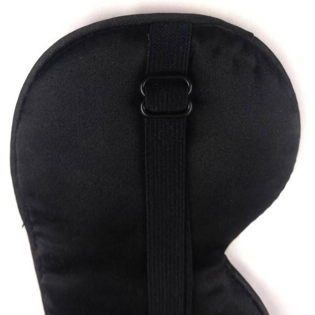 1pc Sleep Goggles Black Pure Silk Eye Mask Padded Shade Cover Travel Relax Aid