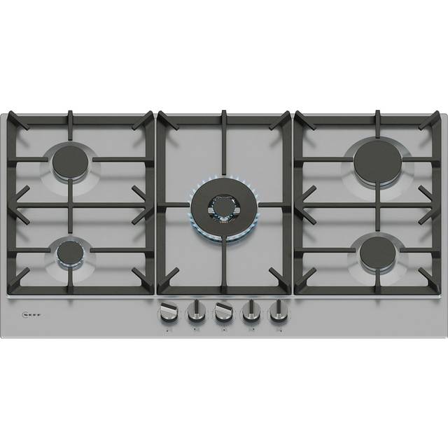 Neff T29CIR8N0 N70 92cm Wide 5 Burner Gas Hob - Stainless Steel
