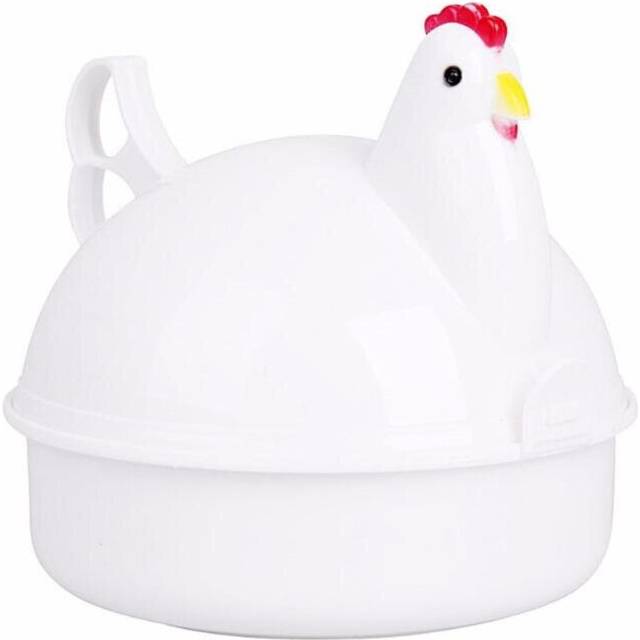 Kitchen Eggs Steamer Stainless Steel Chicken Shaped Microwave 4 Eggs Boiler Cooker Egg Poachers
