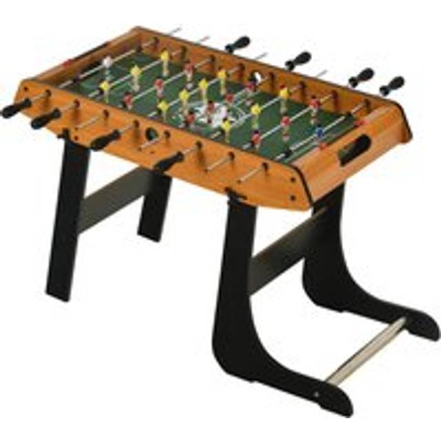 HOMCOM Folding Football Gaming Table Mini Foosball Soccer Table for Family Fun Kids Toy Indoor Play Sports