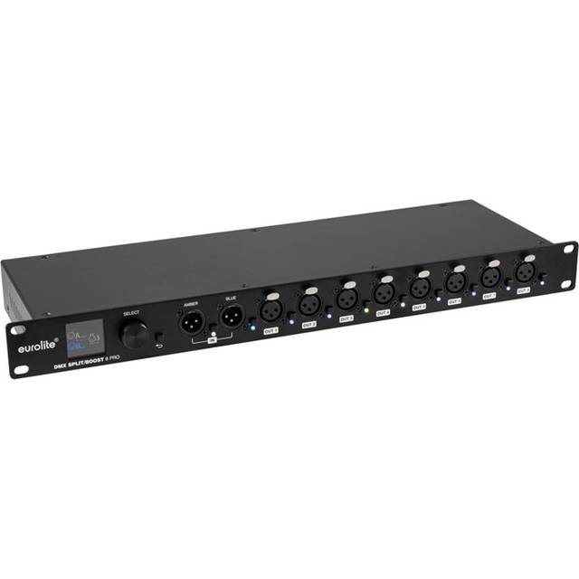Eurolite DMX Split/Boost 8 PRO 3-pin Splitter with RDM Support + Real-Time DMX Monitoring