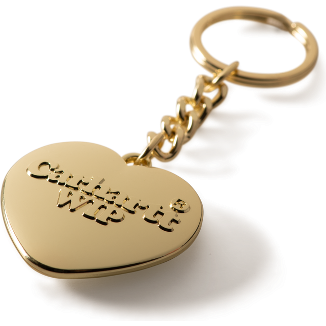 Carhartt WIP - Heart Gold - Keychain - yellow - Onesize - Metal Alloy,Metal Alloy