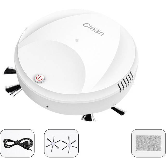 Robotic Vacuum Cleaner Smart Wireless Low Noise USB Charging Automatic Clean Robot for Sweeping and svart
