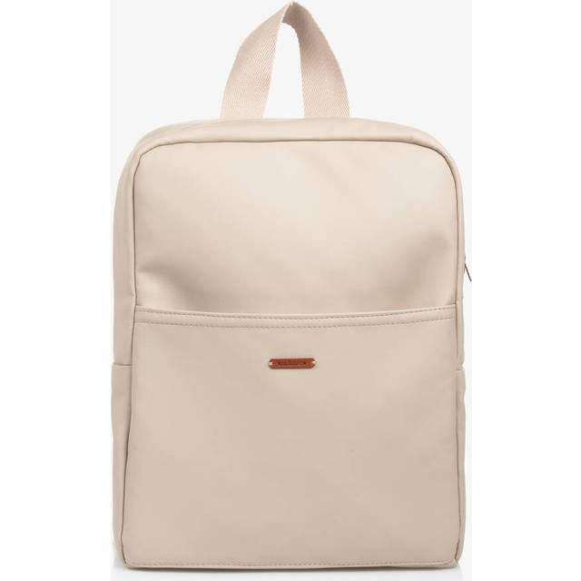 Uzturre Beige Faux Leather Changing Backpack (37Cm)