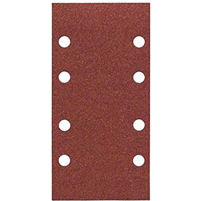 Bosch 2608605306 Sander Sheet for Wood Type 8 Hole 93mm x 185mm P120 Grit Blue Pack of 10