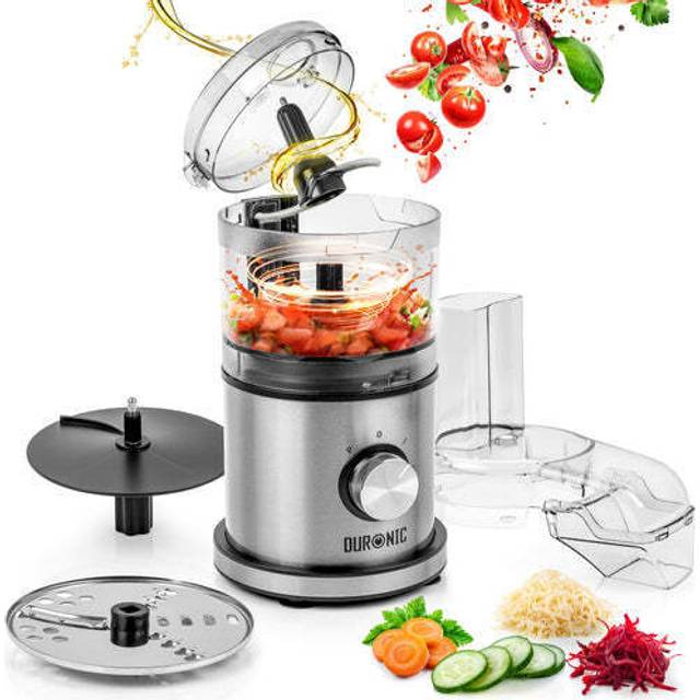 Duronic 2-in-1 mini food processor and chopper mfp400, small food processor with