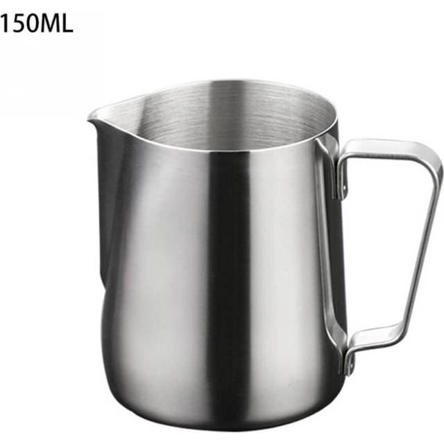 (a-A02  150ML) Stainless Steel Frothing Coffee Pitcher Pull Flower Cup Coffee Milk Frother Latte Art Milk Frother Jug Cappuccino Milk Pot Cups