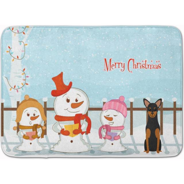 Caroline's Treasures Christmas Carolers Manchester Terrier Floor Mat  19 x 27  Multicolor