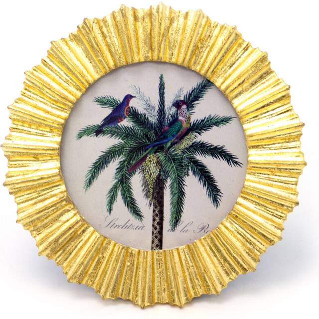 Mini Gold Resin Sunburst Photo Frame | Vintage Antique Style Sun Design Picture Frame | Single Aperture Ornate Picture Frame Photo Holder - 14cm