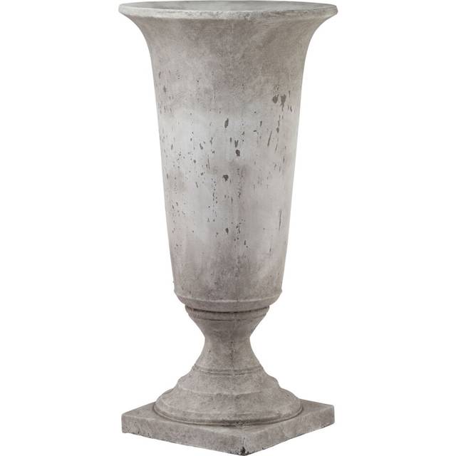 Tall Stone Effect Urn Planter - Ceramic - L41 x W41 x H82 cm
