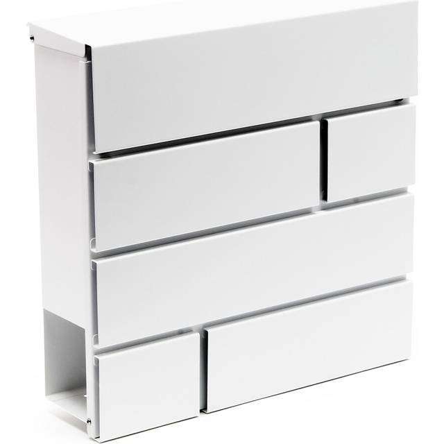 Design Mailbox V15 white Letterbox Postbox Pillar Letter Mail Post Box