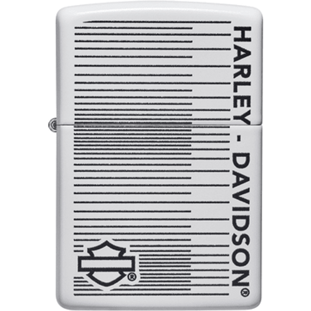 Zippo Harley Davidson Lighter Tyre Track White Matt Design Windproof Refillable