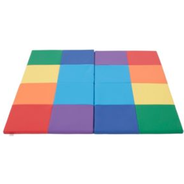 ECR4Kids SoftZone Square Dance Activity Mat  Folding Playmat  Assorted