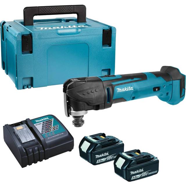 DTM51RTJ 18V lxt Cordless Multi Cutter Multi Tool With 2x5Ah Batts With Makpac 3 Case - Makita