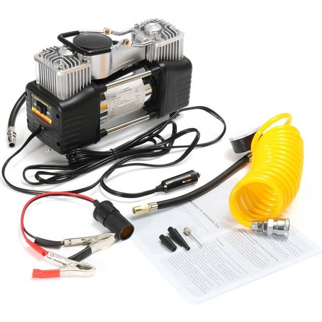 150PSI Air Compressor Car Tire Inflator 60L 12V Pump Portable 150PSI 4WD Kit Pressure Pump Dual Cylinder Pressure Pump Tool Sets