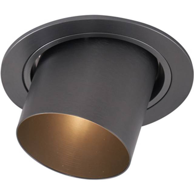 Qazqa - Modern Recessed Spotlight Gunmetal GU10 50mm Round Tiltable - Installa