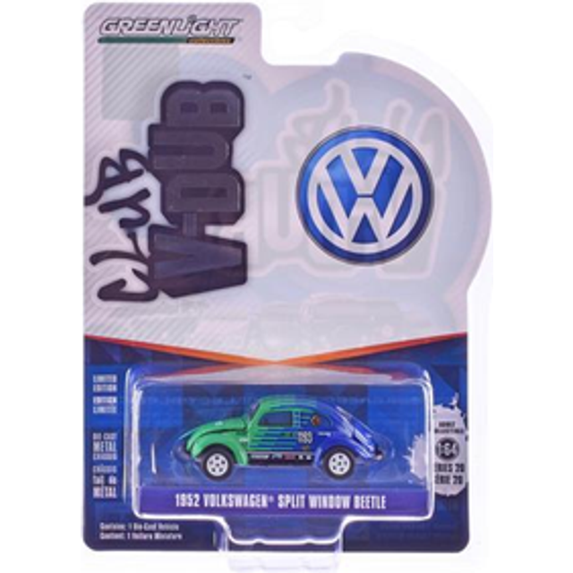 1952 Volkswagen Split Window Beetle 1193 &#34;Falken Tire&#34; Blue and Green &#34;Club Vee-Dub&#34; Series 20 1/64 Diecast Model Car by Greenlight