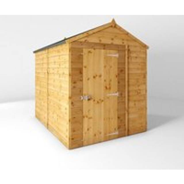 8 x 6 Feet Shiplap Apex Windowless Shed - Timber - L240.8 x W190.5 x H222.2 cm - Brown