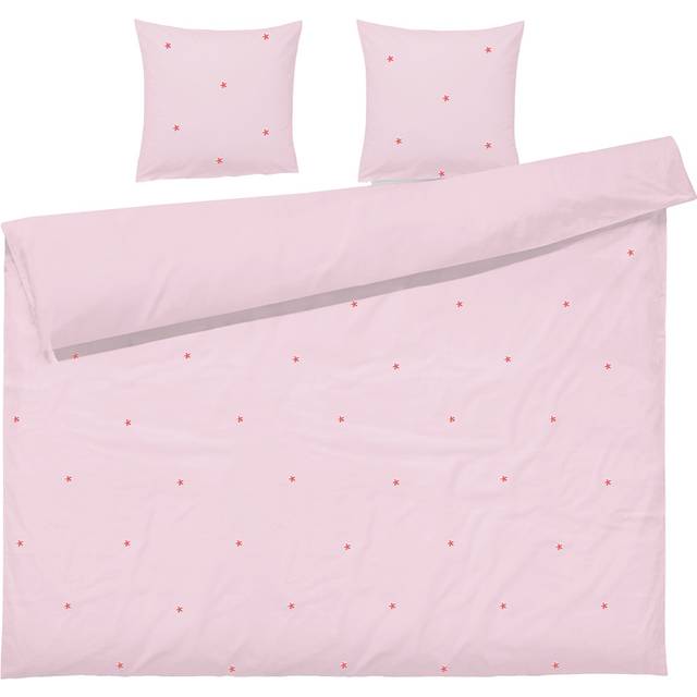 Daisy Bed Set 220x220 + 50x60 cm, Pink / Red