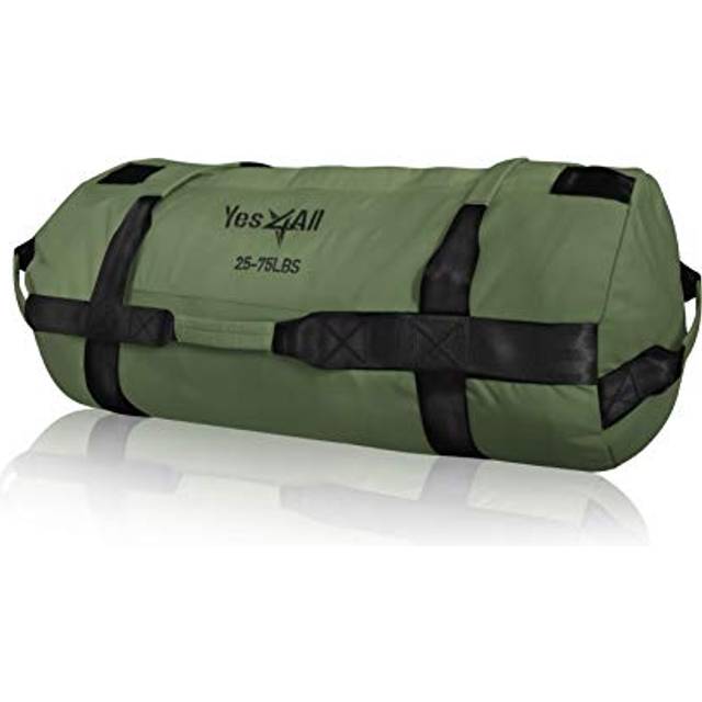 Yes4All Workout Sandbags  Heavy Duty Sandbags for Fitness  Conditioning  MMA & Combat Sports - Army Green - M