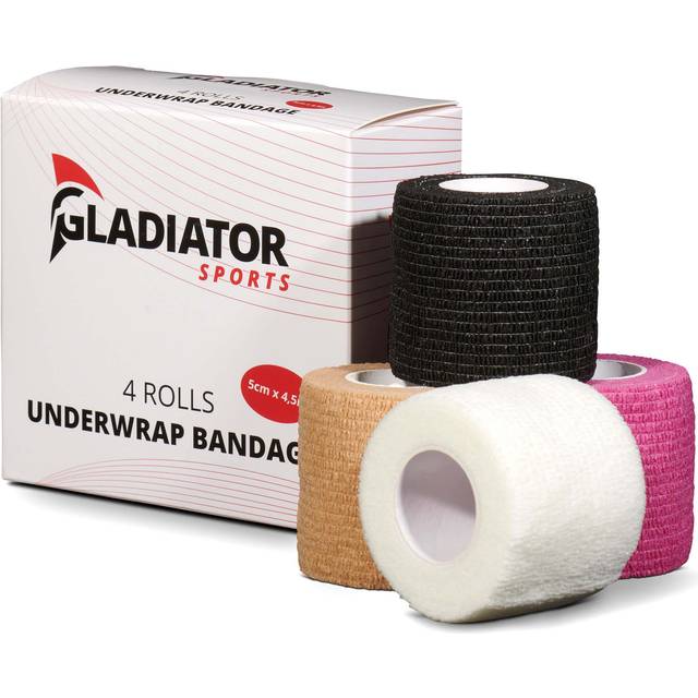 Gladiator Sports Underwrap Bandage - 4 Rolls - Yellow