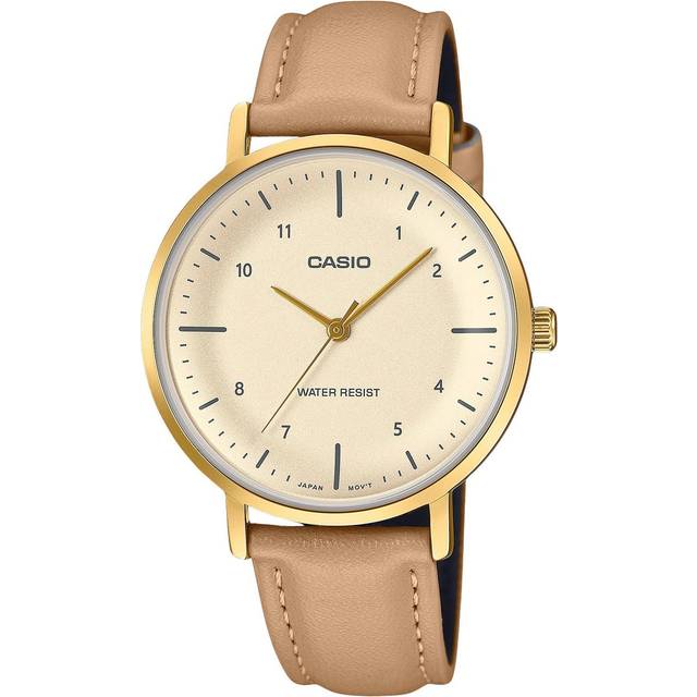 Casio Standard Analog Leather Strap Salmon Dial Quartz LTP-VT03GL-4B Women's Watch