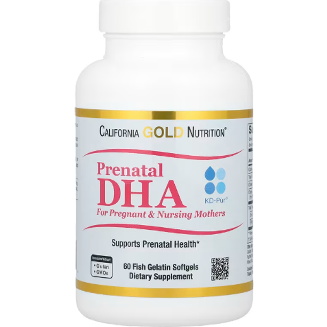 California Gold Nutrition  Prenatal DHA  Omega-3 Fatty Acids DHA and EPA plus Choline for Pregnant and Nursing Mothers  900 mg  60 Fish Gelatin Softgels (450 mg per Softgel)