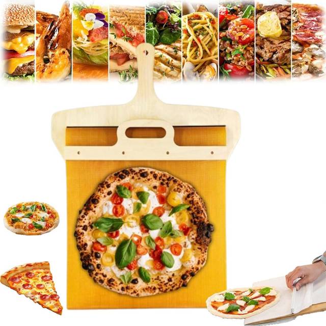 Pizza Scorrevole Effesto 30x60cm, Sliding Pizza Peel, Kitchen Sliding Pizza Peel Pizza Shovel with Handle, Non-stick Sliding Pizza Peel