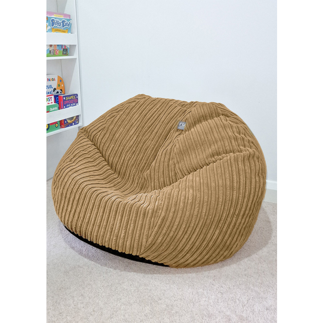 rucomfy Kids Slouch Jumbo Cord Bean Bag - Brown